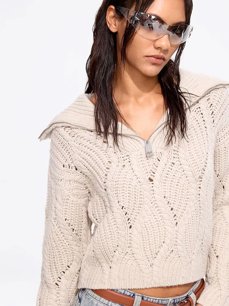 Flannel Neck Sweater
