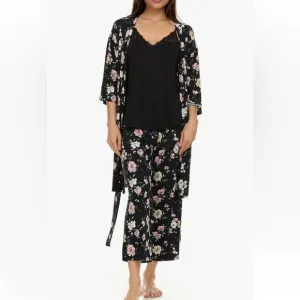 Flora Nikrooz 3 pc travel pajama set new sz Small