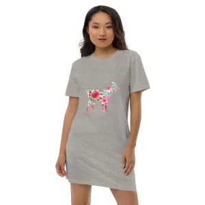 Floral Goat Ladies Organic Cotton Sleep Shirt