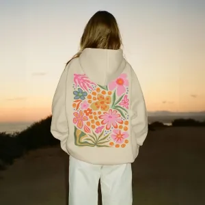 Floral Graphic Relaxed Fit Hoodie