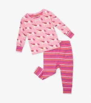 Floral Unicorns Organic cotton Baby Pajama Set