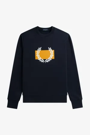 Fred Perry M2652 Laurel Wreath Sweatshirt Navy