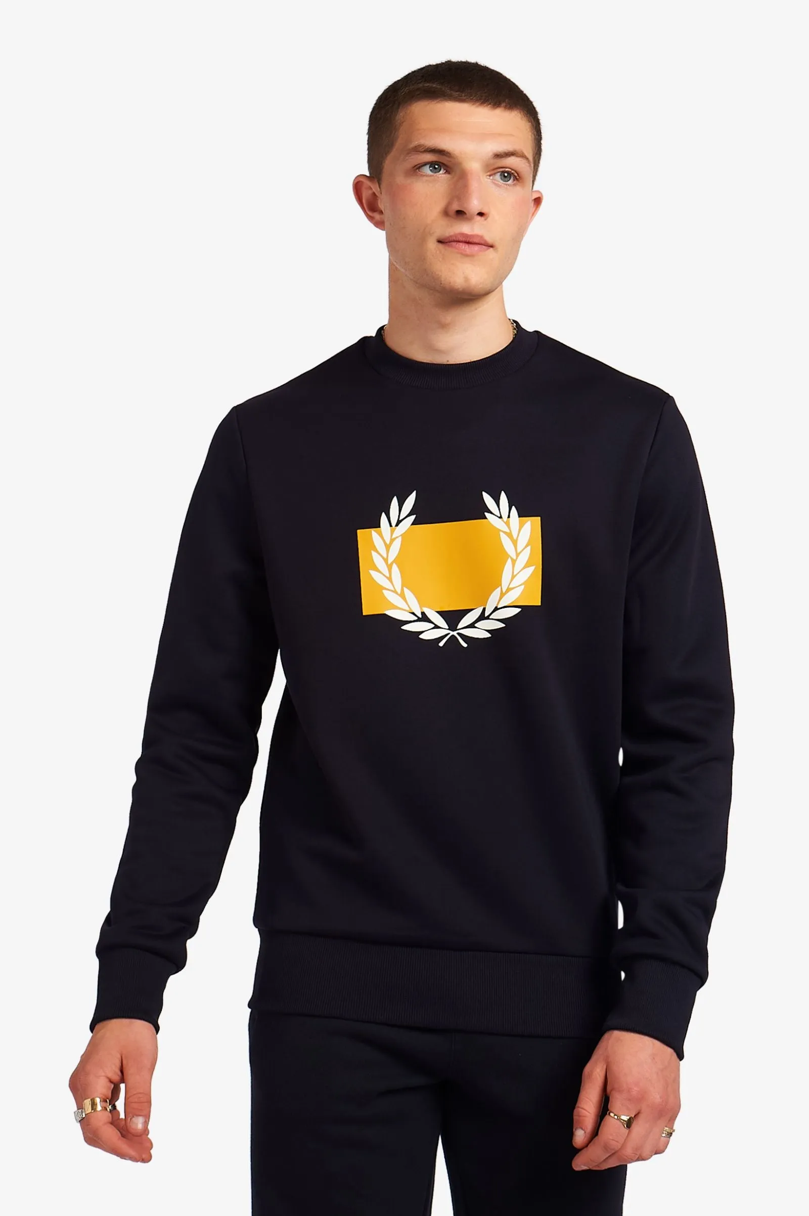 Fred Perry M2652 Laurel Wreath Sweatshirt Navy