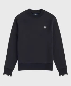 Fred Perry M7535 Crewneck Sweatshirt 184 Black