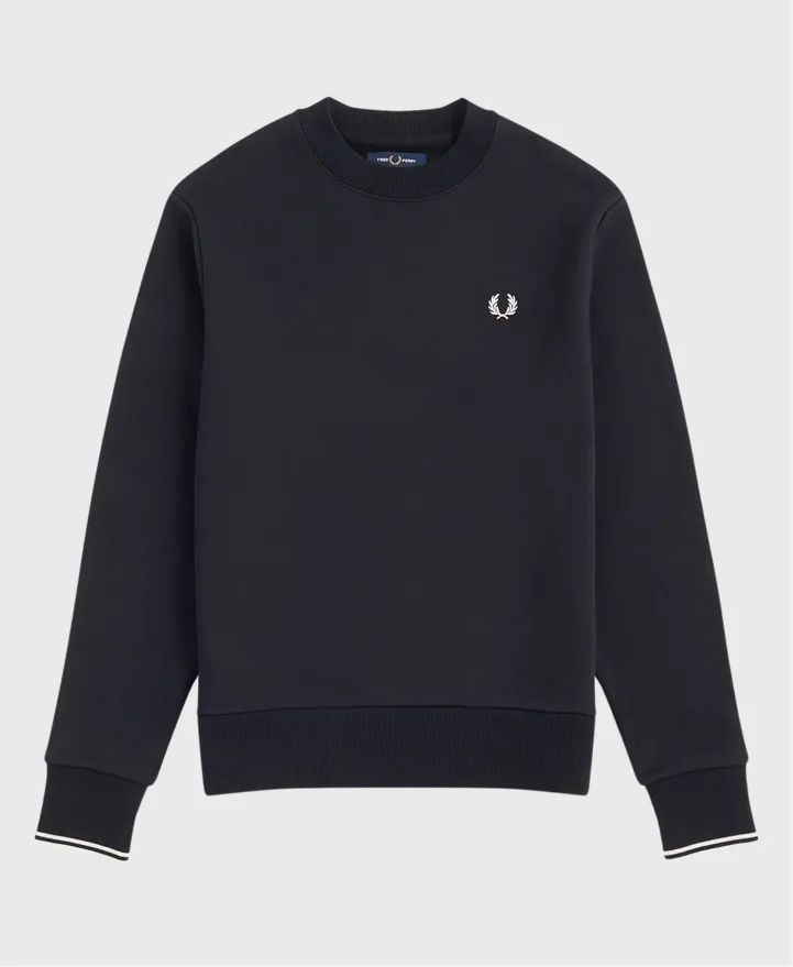 Fred Perry M7535 Crewneck Sweatshirt 184 Black