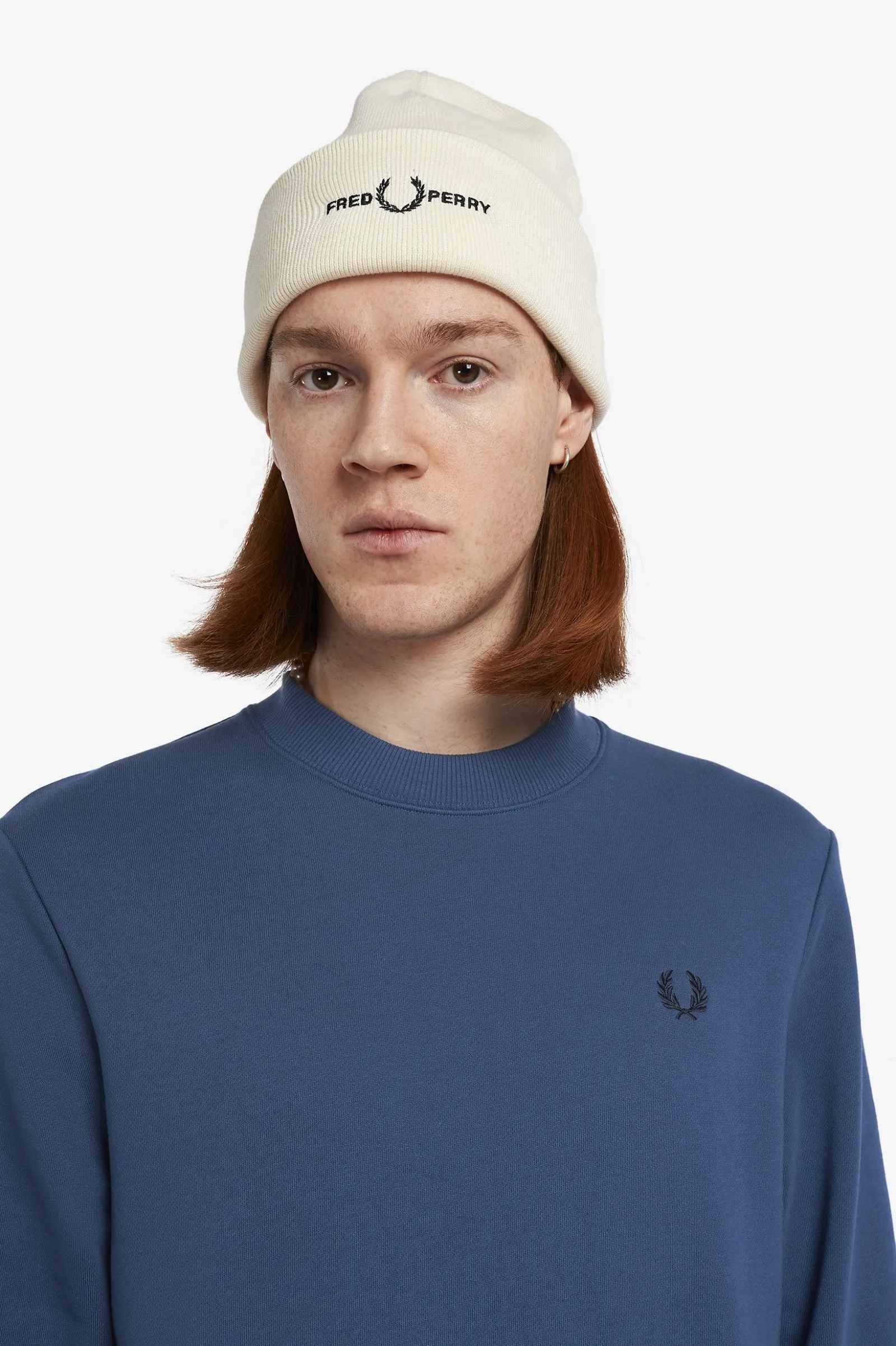 Fred Perry M7535 Crewneck Sweatshirt 963 Midnight Blue