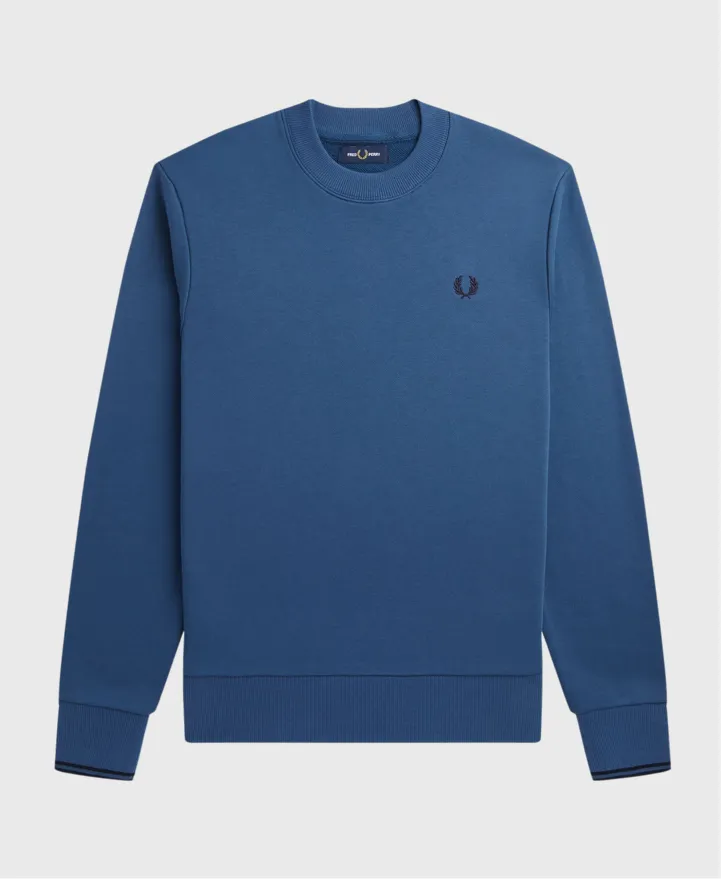 Fred Perry M7535 Crewneck Sweatshirt 963 Midnight Blue