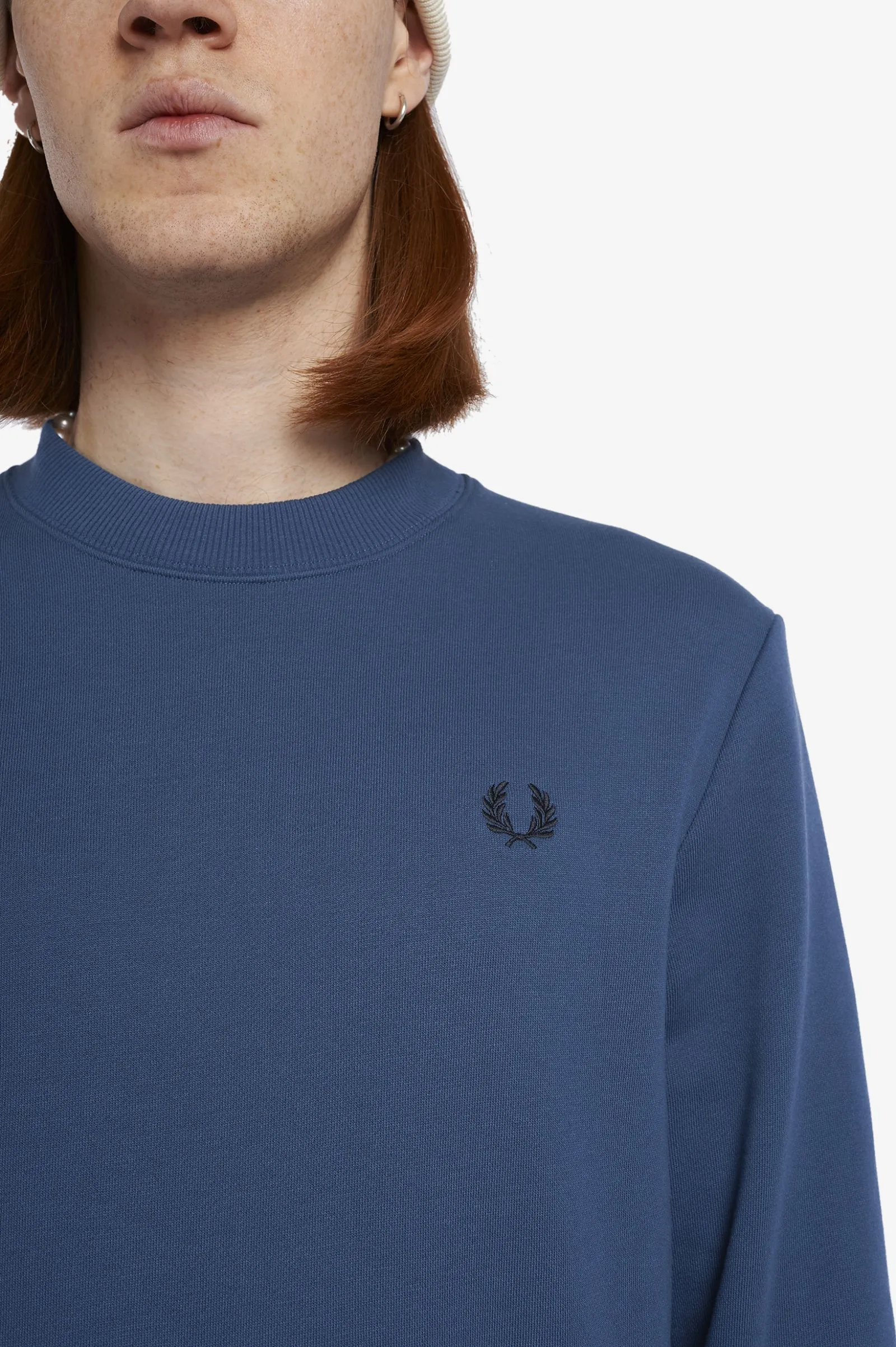 Fred Perry M7535 Crewneck Sweatshirt 963 Midnight Blue