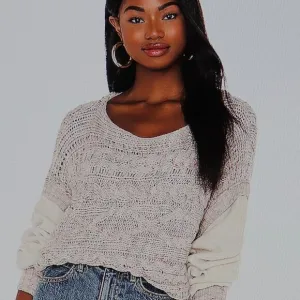 Free People Honey Cable Pullover Size M