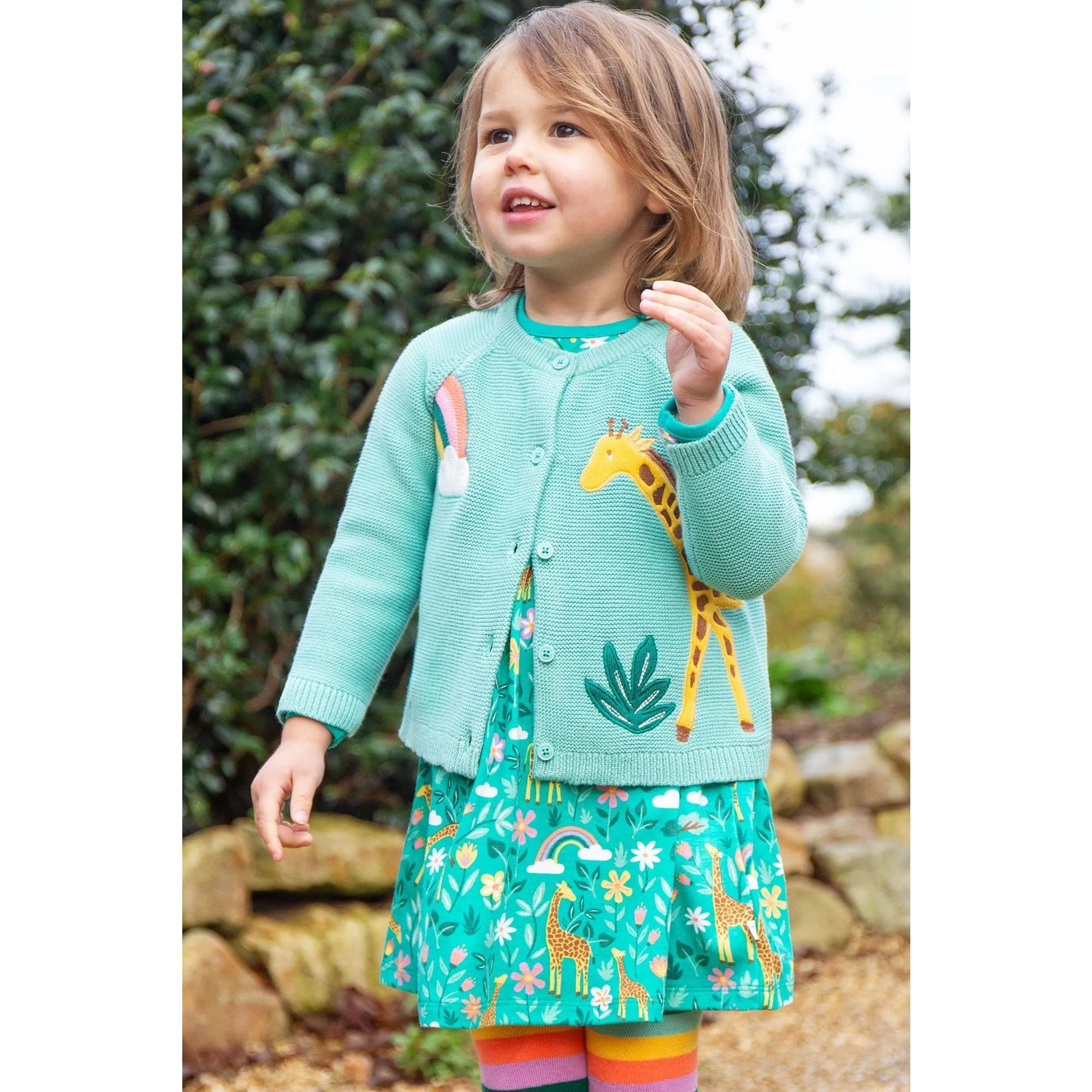 Frugi Colby Cardigan 500147A4msgf Giraffes