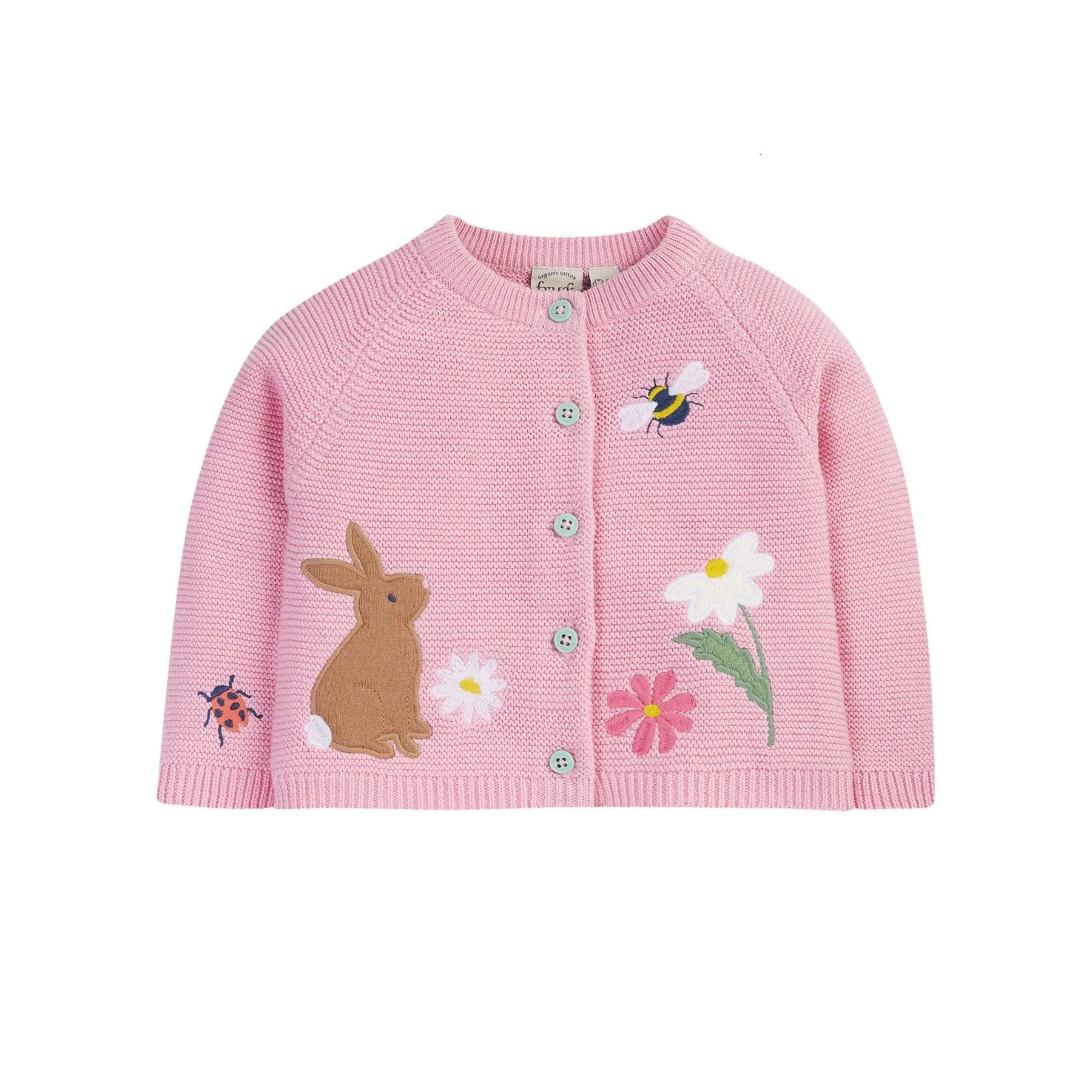 Frugi Colby Infant Cardigan Kk6pi Rabbit
