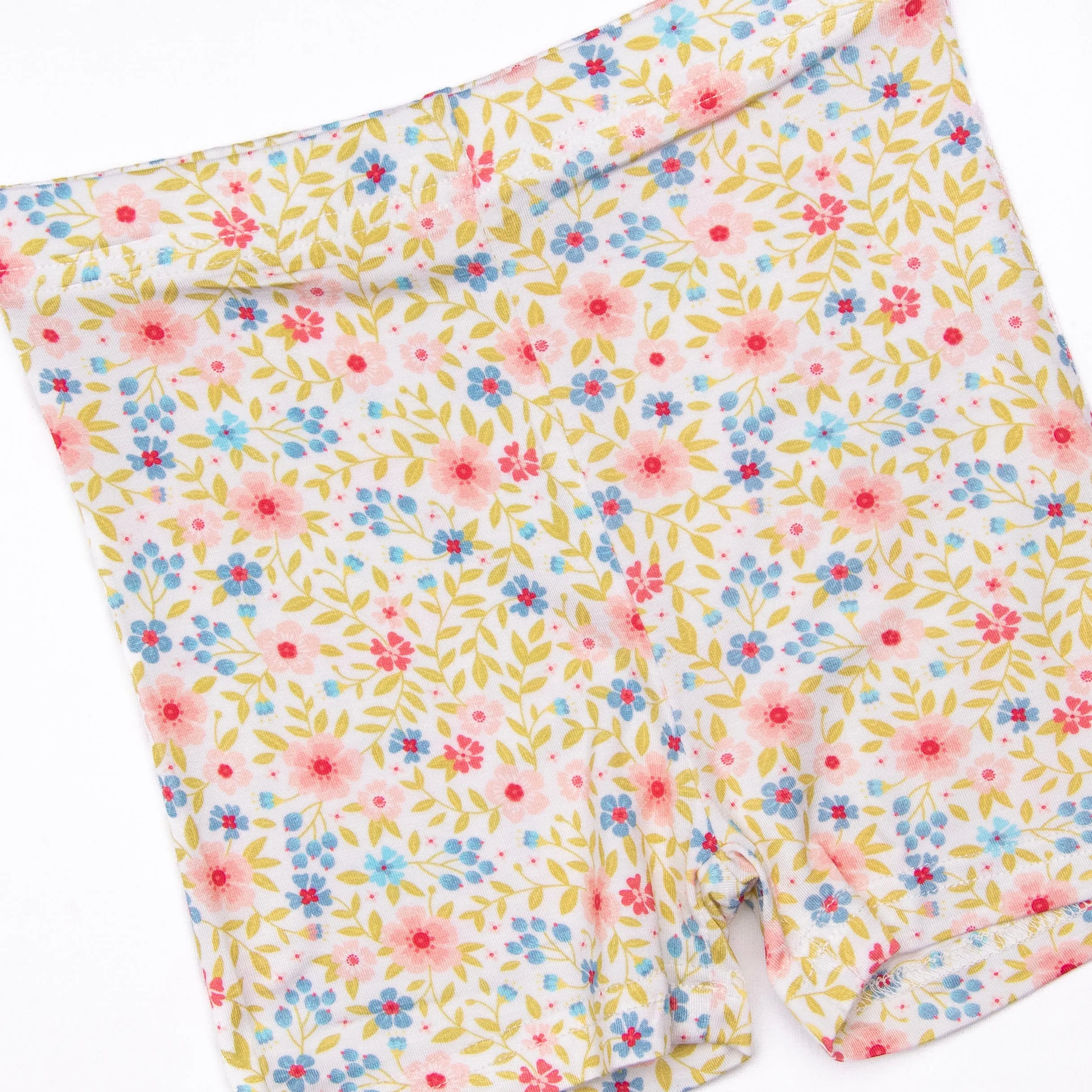 Fuchsia Florals Bamboo Pajama Short Set, Pink
