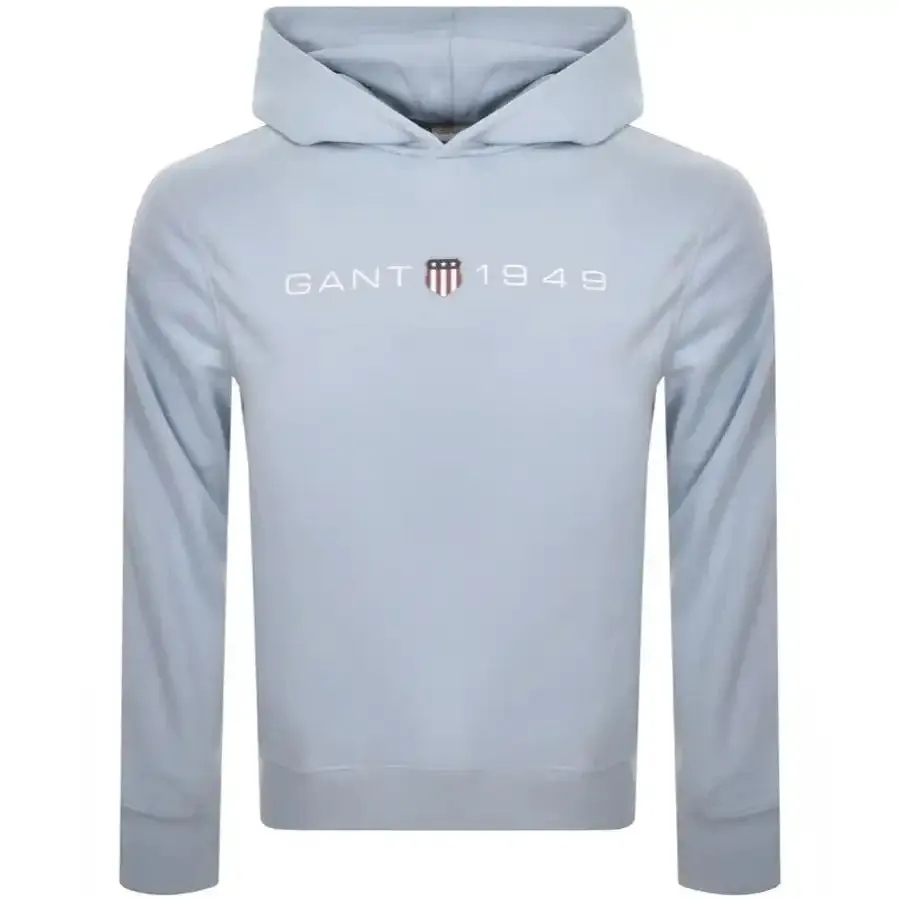 GANT Mens Printed Graphic Hoodie Stormy Sea