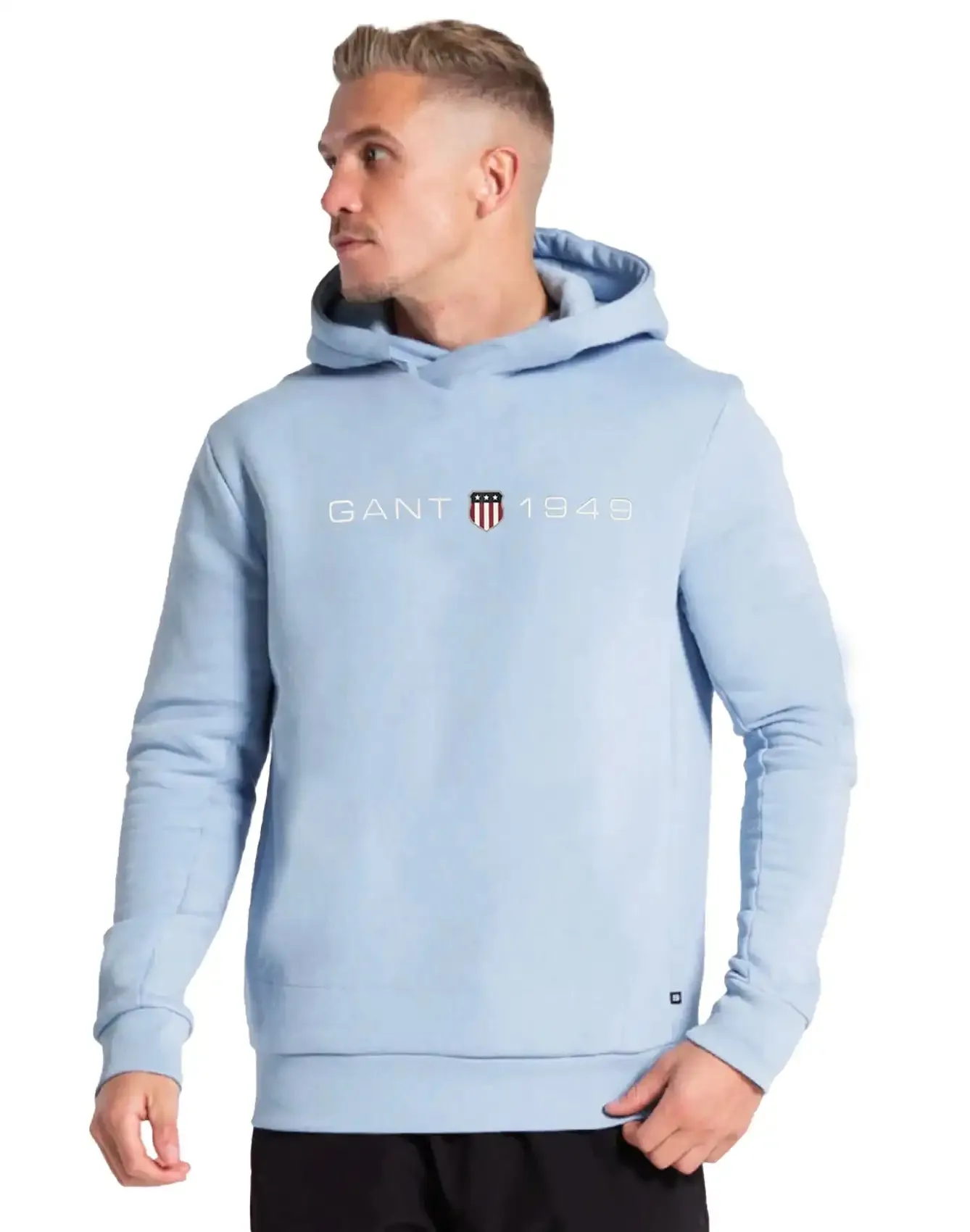 GANT Mens Printed Graphic Hoodie Stormy Sea