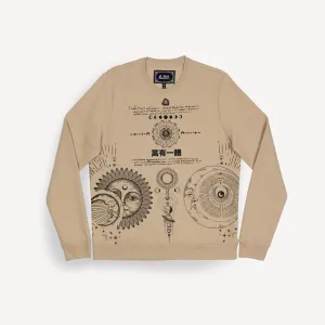 Gender Neutral Graphic Wraparound Crewneck Sweatshirt - Fields of Rye / One Universe