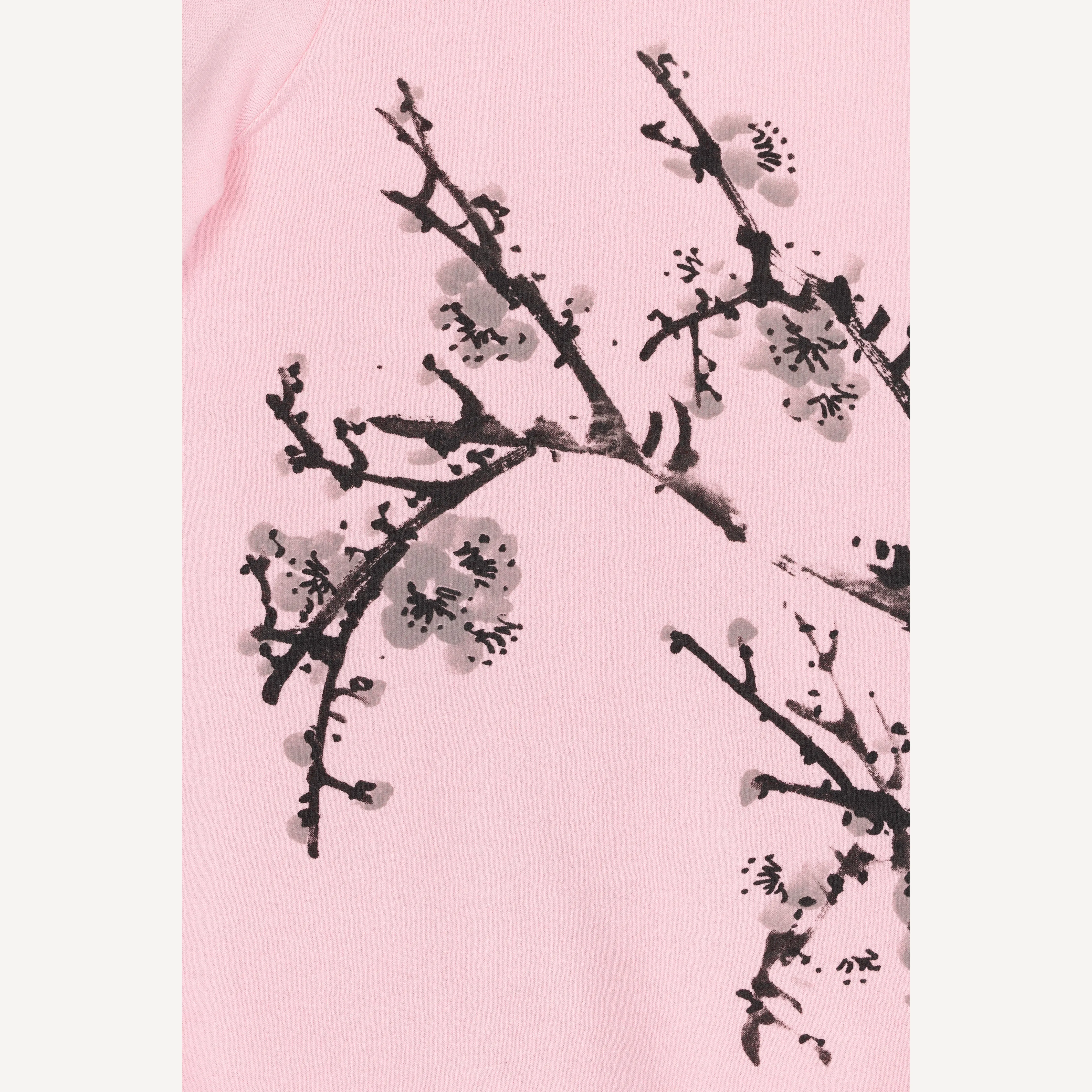 Gender Neutral Graphic Wraparound Crewneck Sweatshirt - Rose Shadow / Kanji Osaka