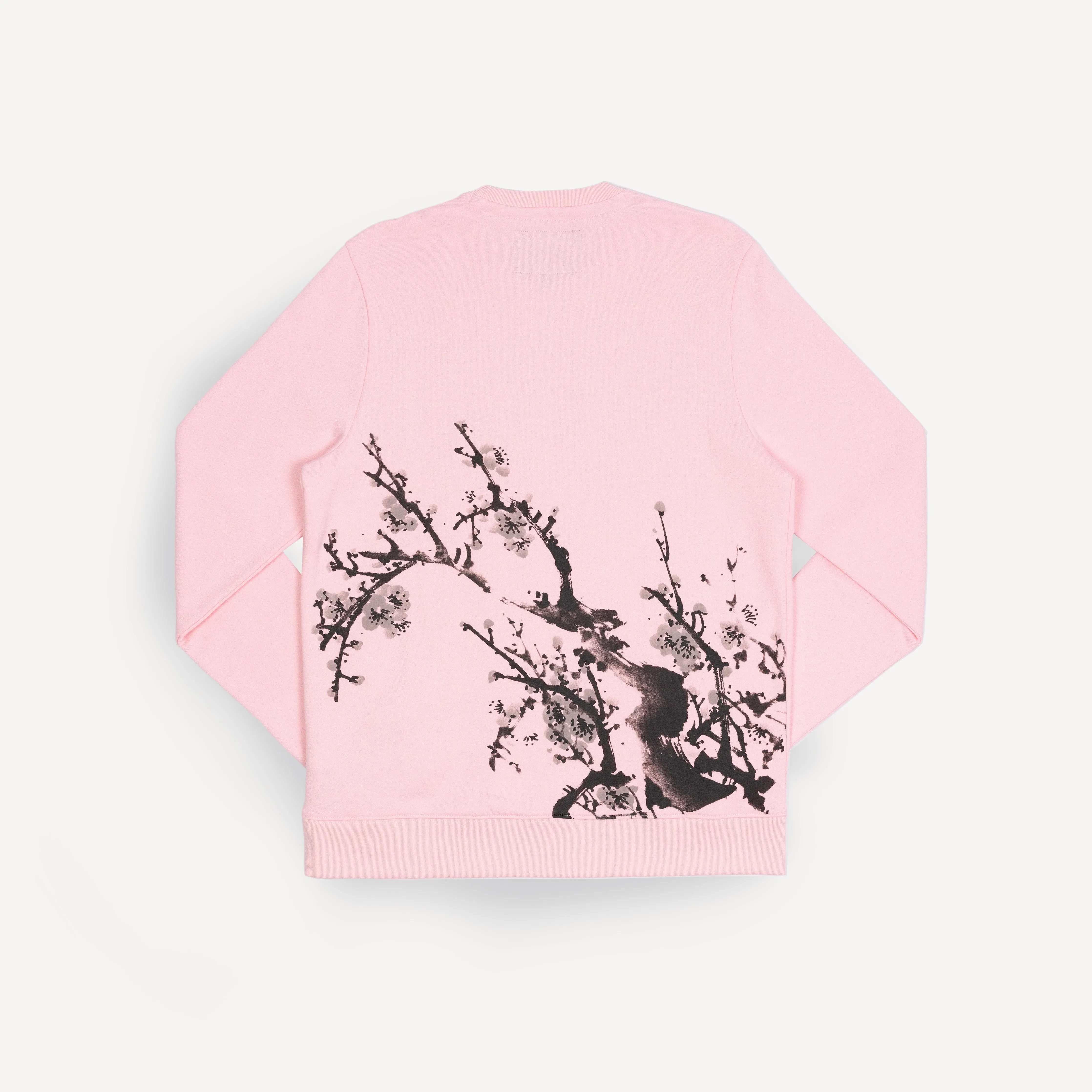 Gender Neutral Graphic Wraparound Crewneck Sweatshirt - Rose Shadow / Kanji Osaka