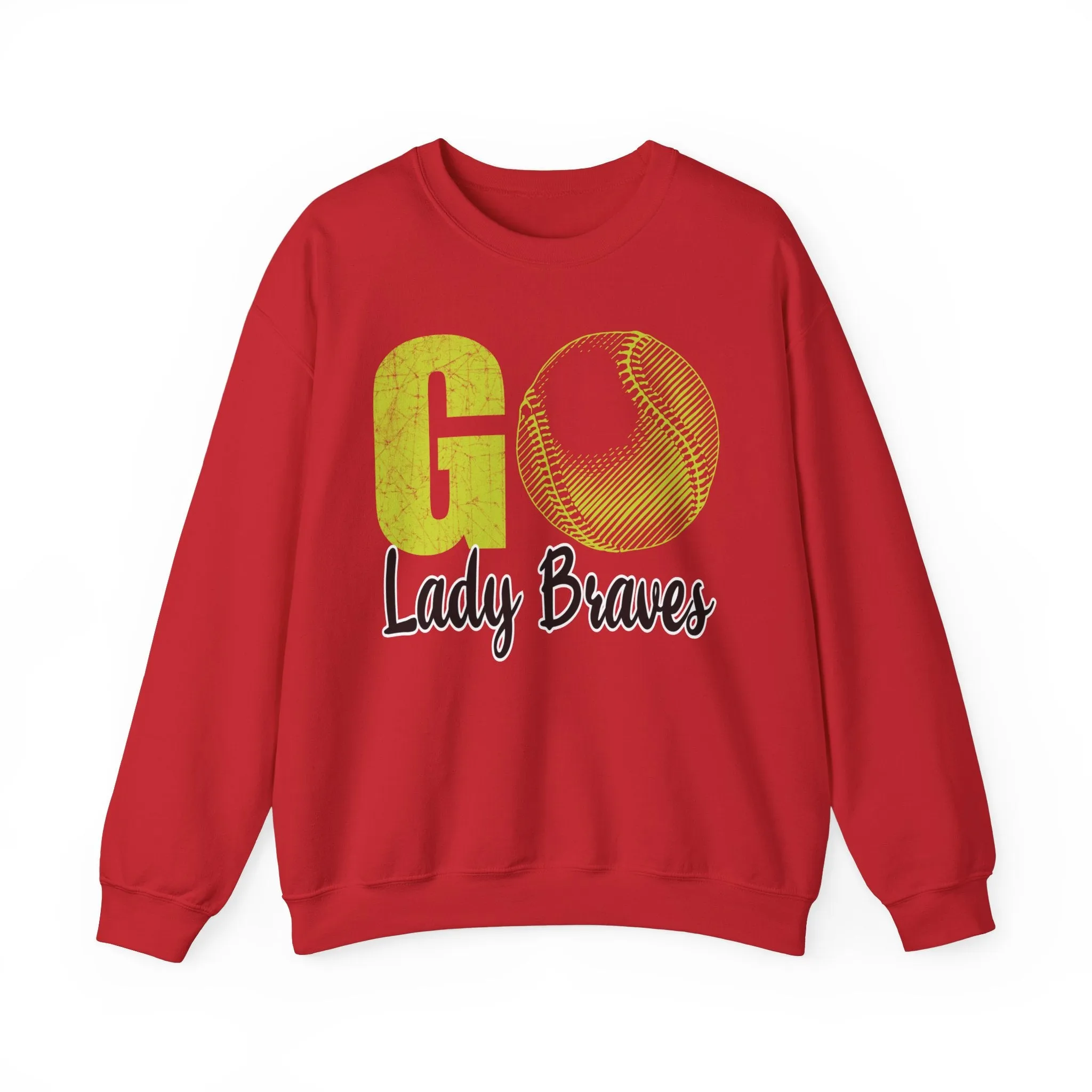 Go Lady Braves Softball Crewneck Sweatshirt
