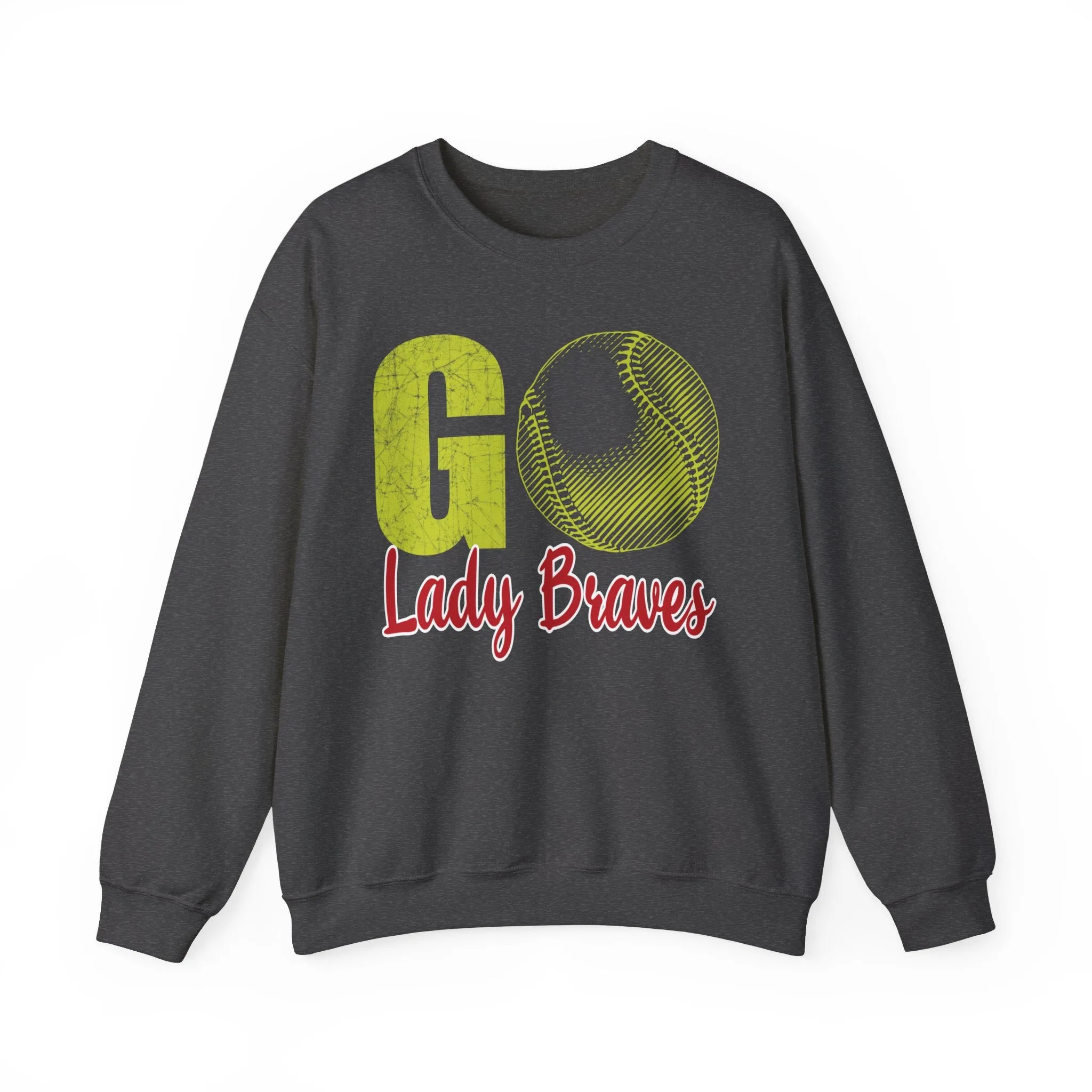 Go Lady Braves Softball Crewneck Sweatshirt