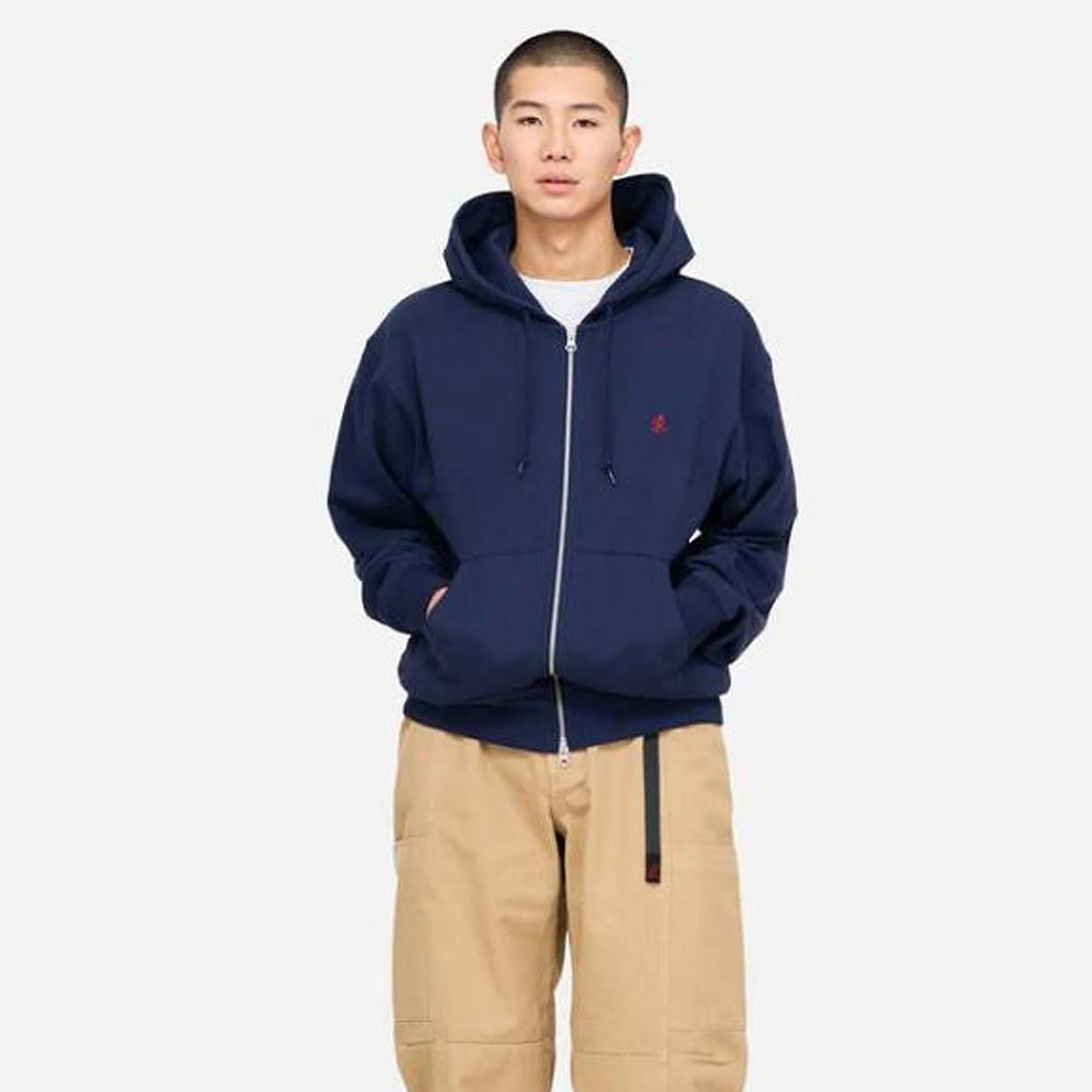 Gramicci Mens One Point Zip Hoodie