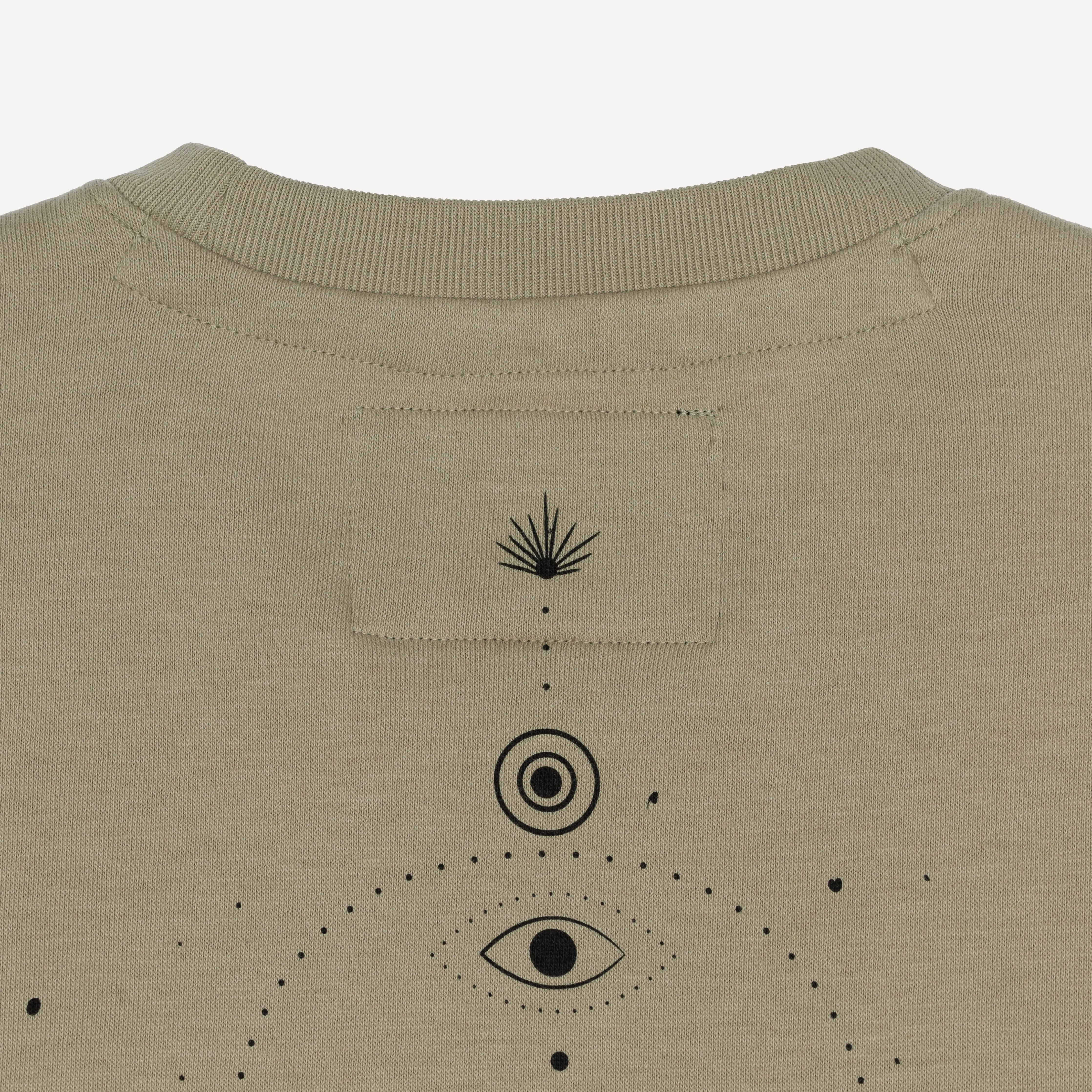 Graphic Wraparound Crewneck Pullover Sweatshirt - Elm / Celestial