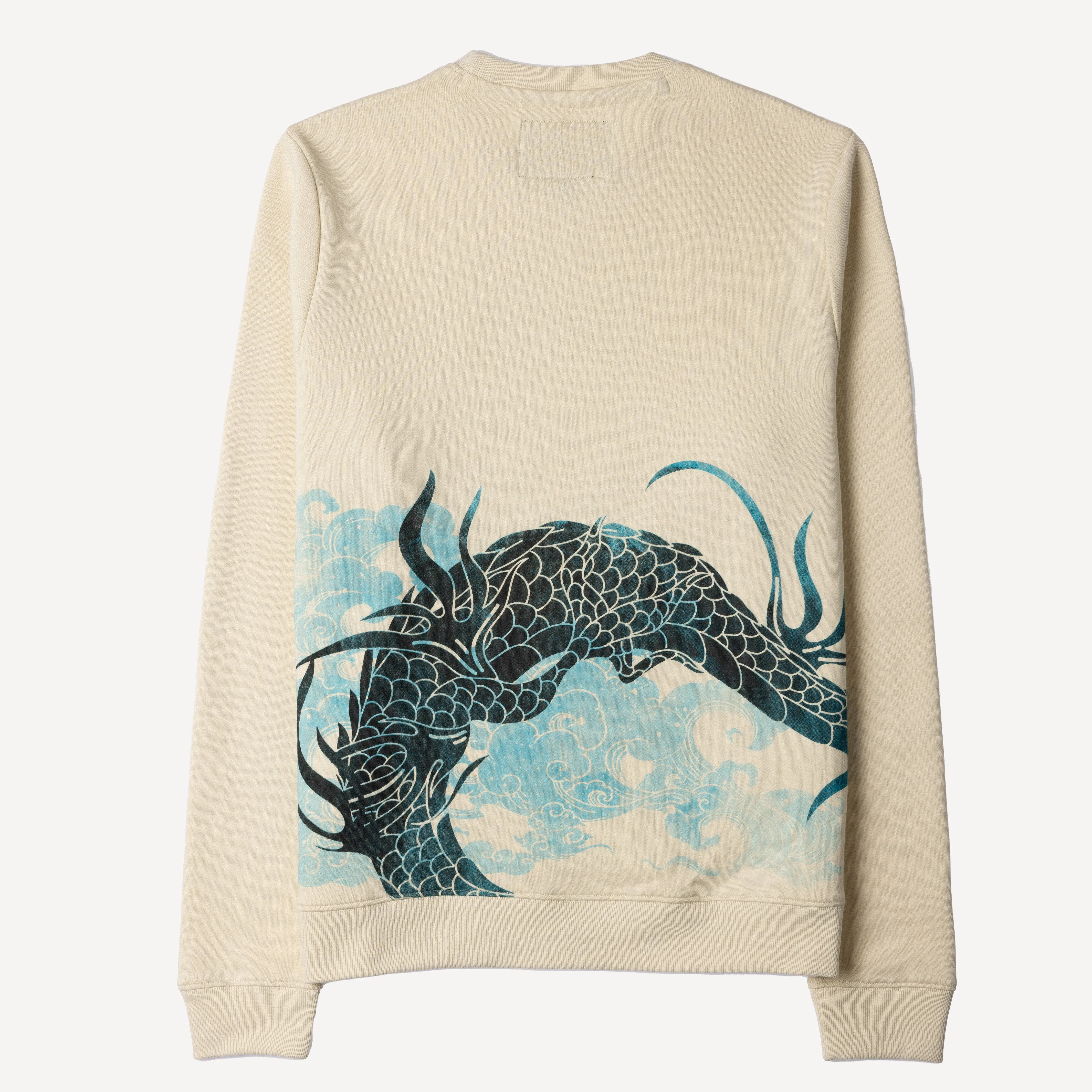 Graphic Wraparound Crewneck Pullover Sweatshirt - Seedpearl / Respect