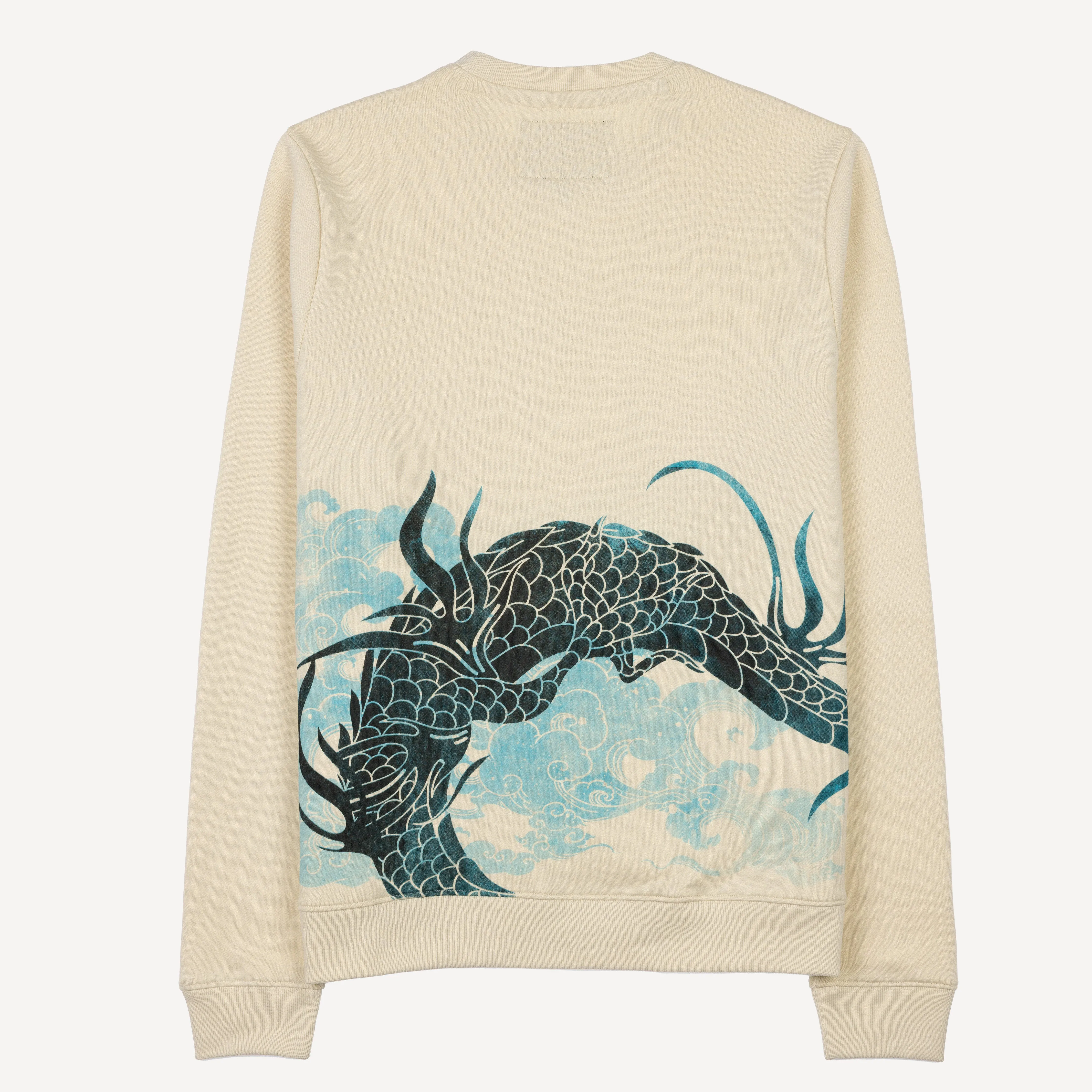 Graphic Wraparound Crewneck Pullover Sweatshirt - Seedpearl / Respect