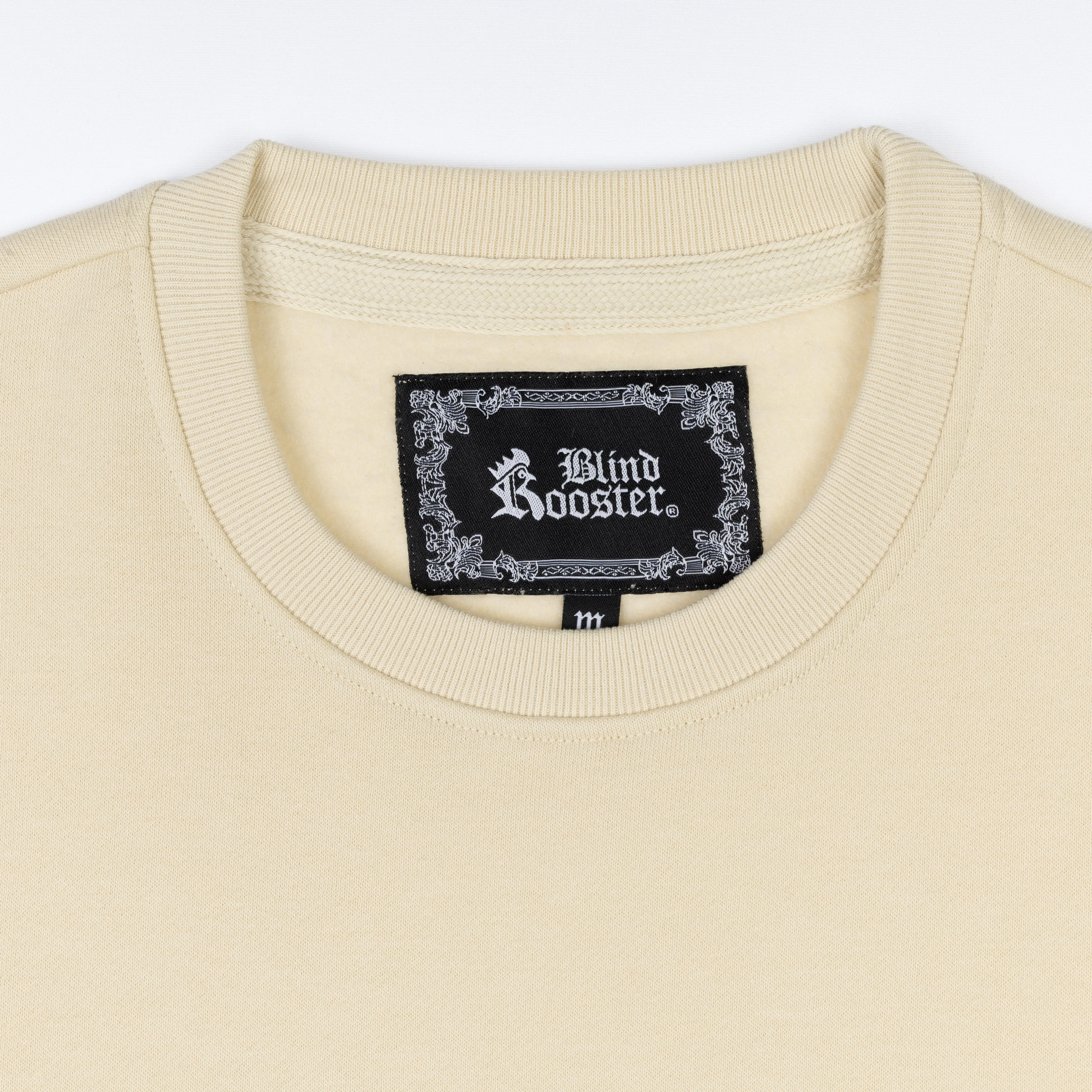 Graphic Wraparound Crewneck Pullover Sweatshirt - Seedpearl / Respect