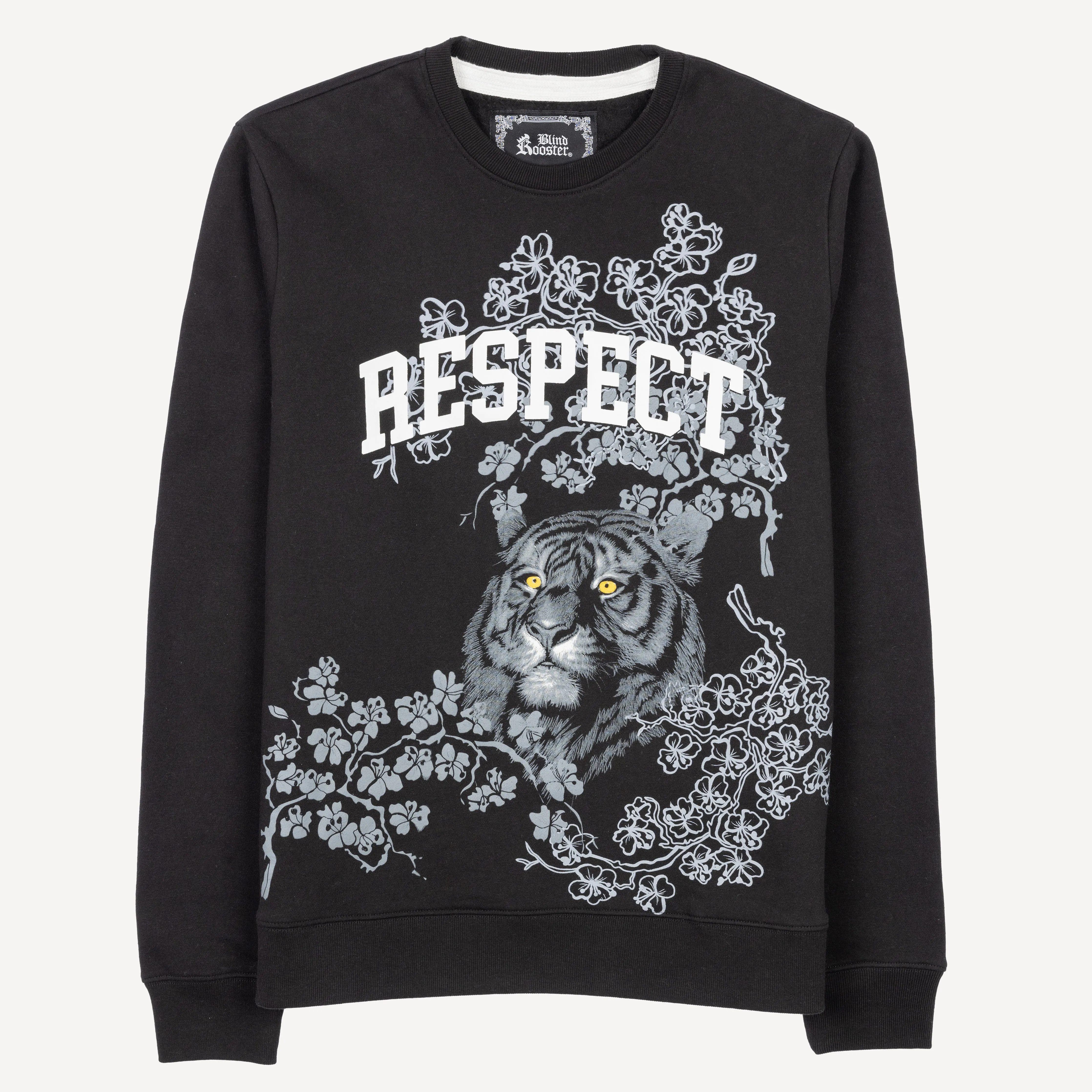 Graphic Wraparound Crewneck Sweatshirt - Black / Respect