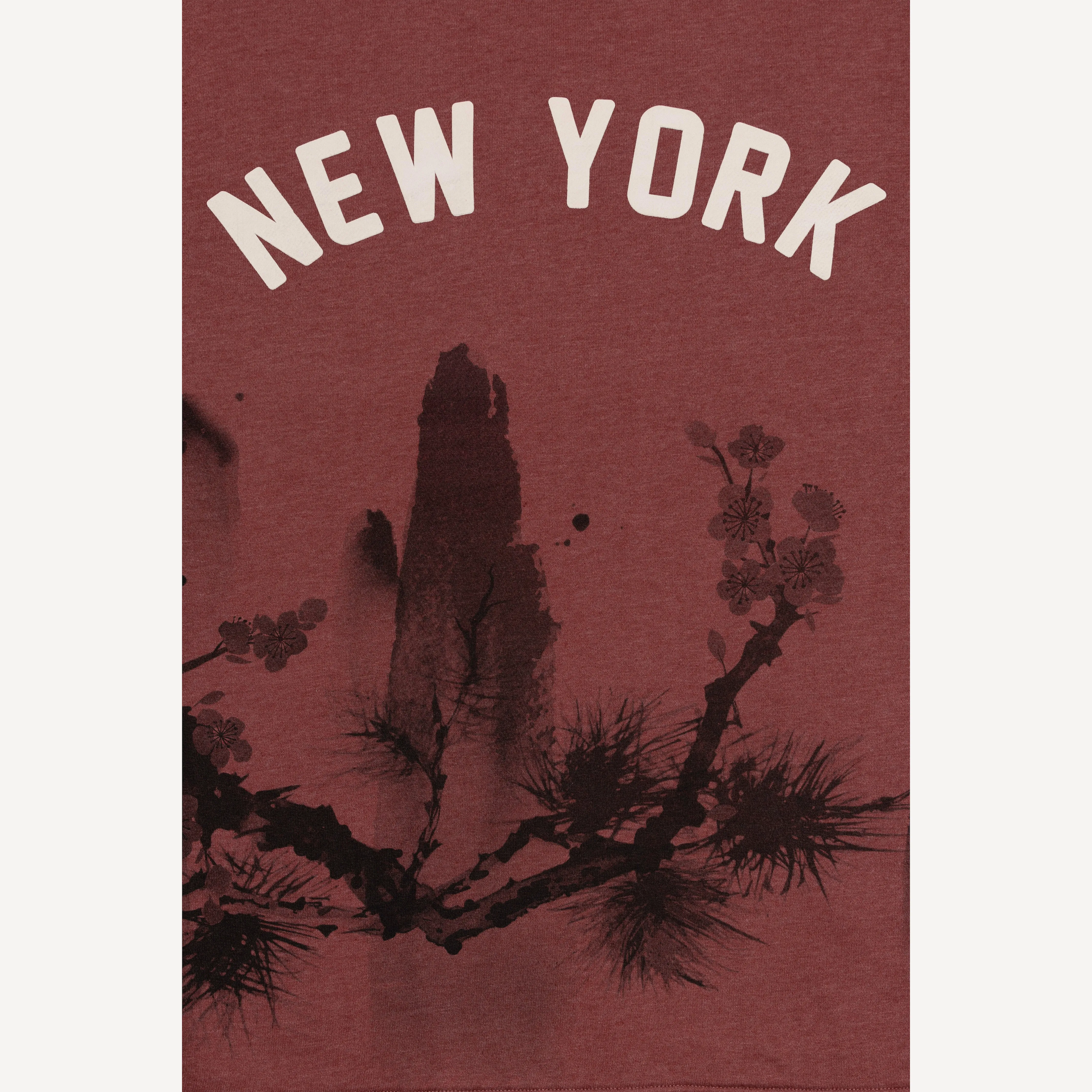 Graphic Wraparound Crewneck Sweatshirt - Cowhide / New York