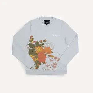 Graphic Wraparound Crewneck Sweatshirt - Plein Air / Believe