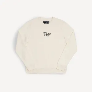 Graphic Wraparound Crewneck Sweatshirt - Tofu / Tokyo