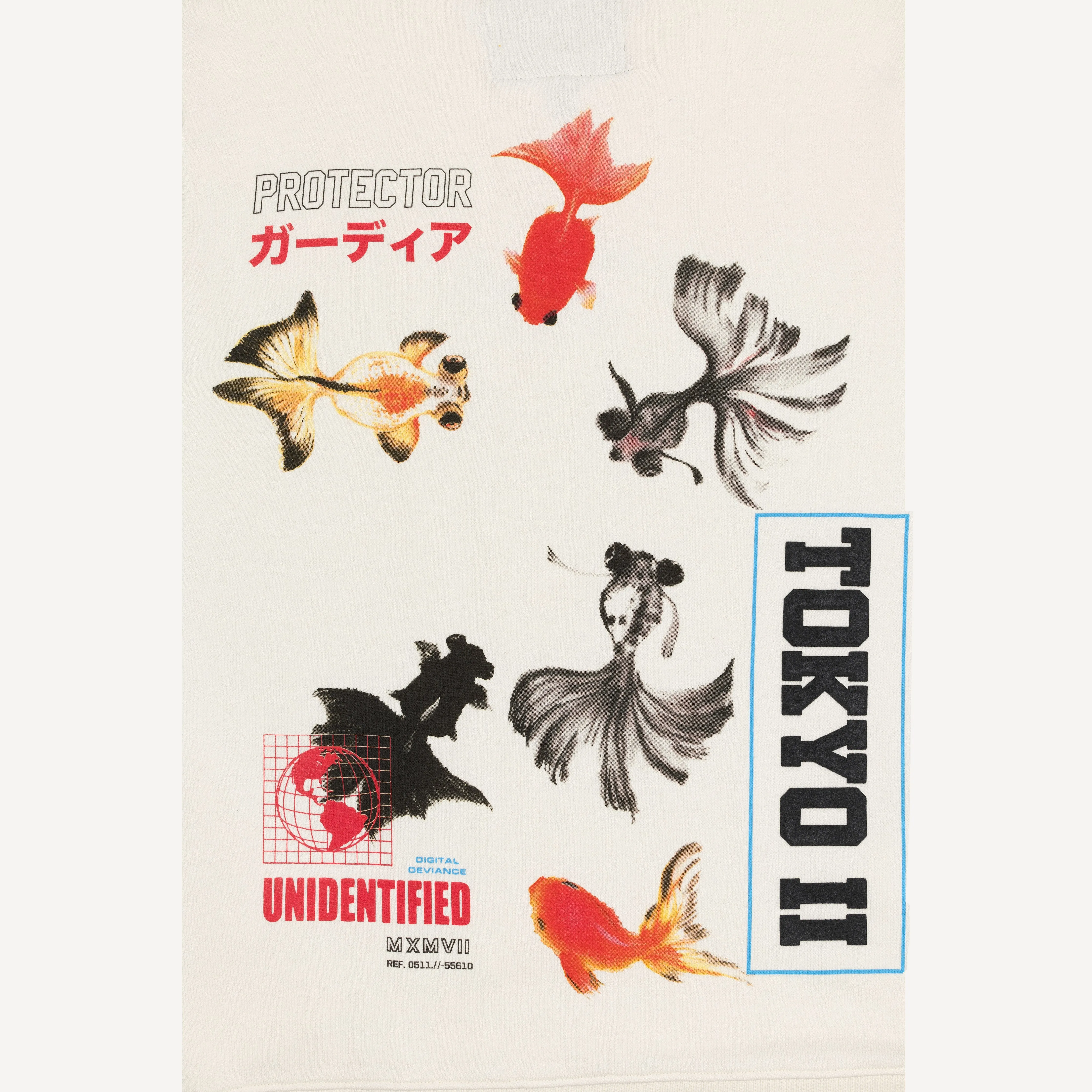 Graphic Wraparound Crewneck Sweatshirt - Tofu / Tokyo
