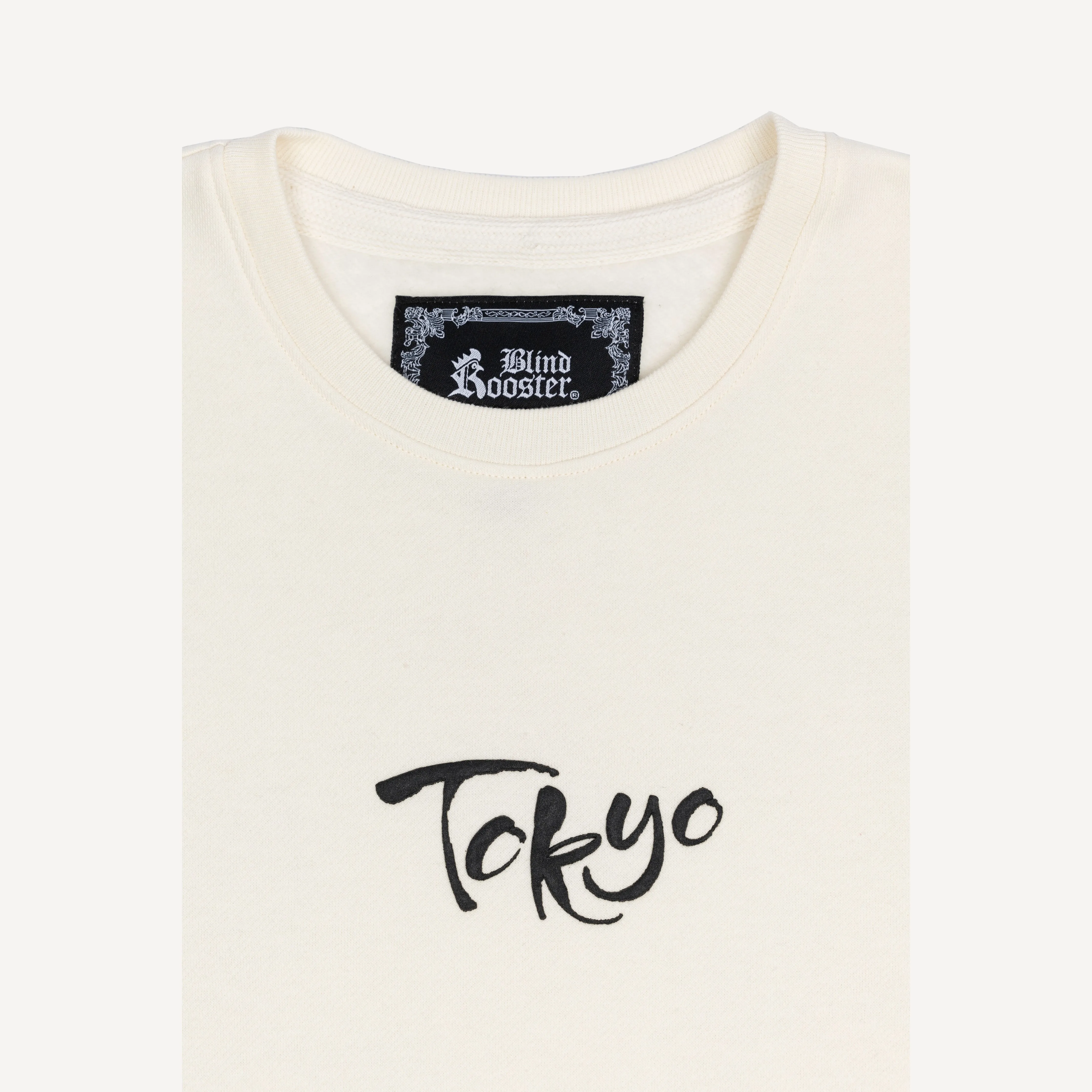 Graphic Wraparound Crewneck Sweatshirt - Tofu / Tokyo