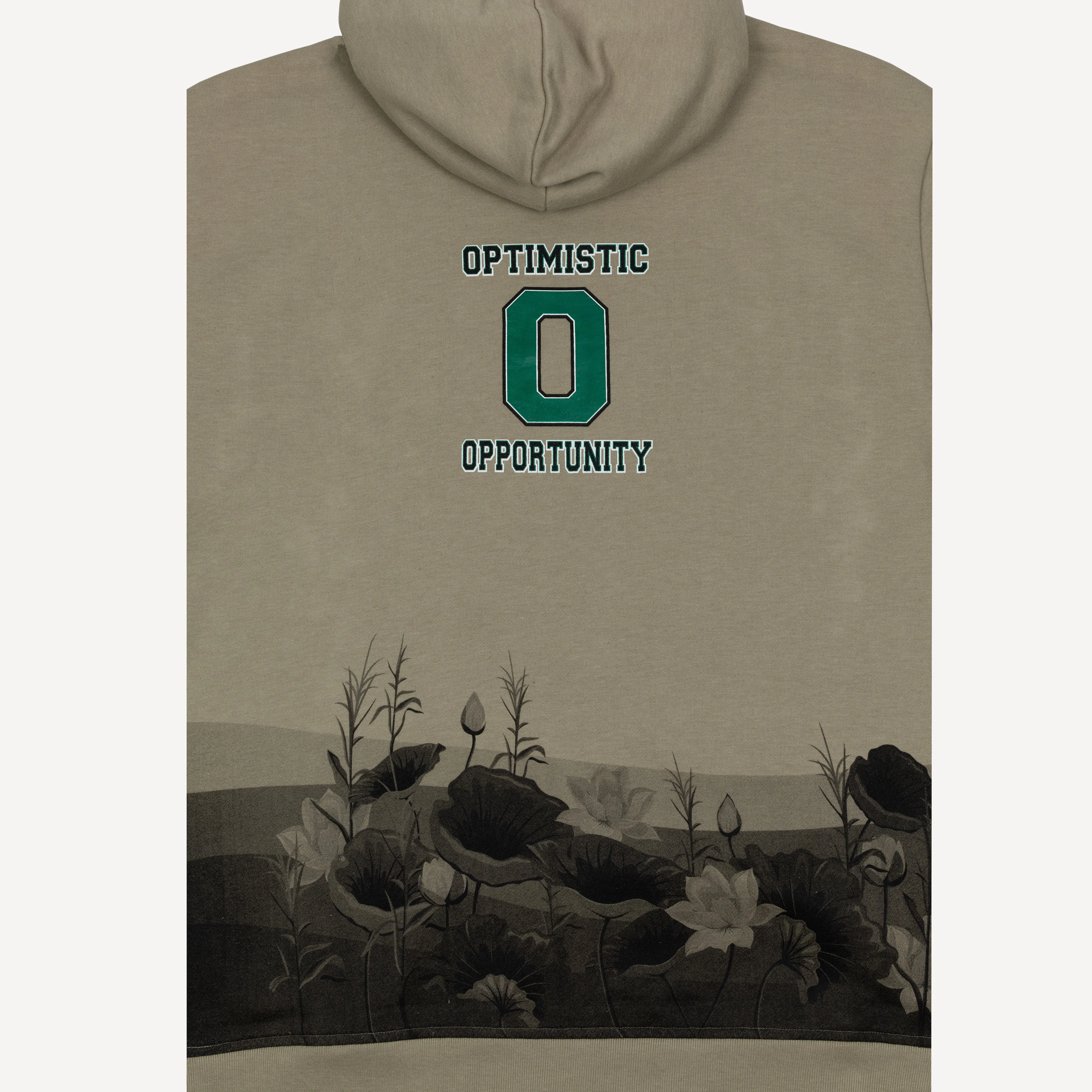 Graphic Wraparound Hoodie - Elm / Good Vibes