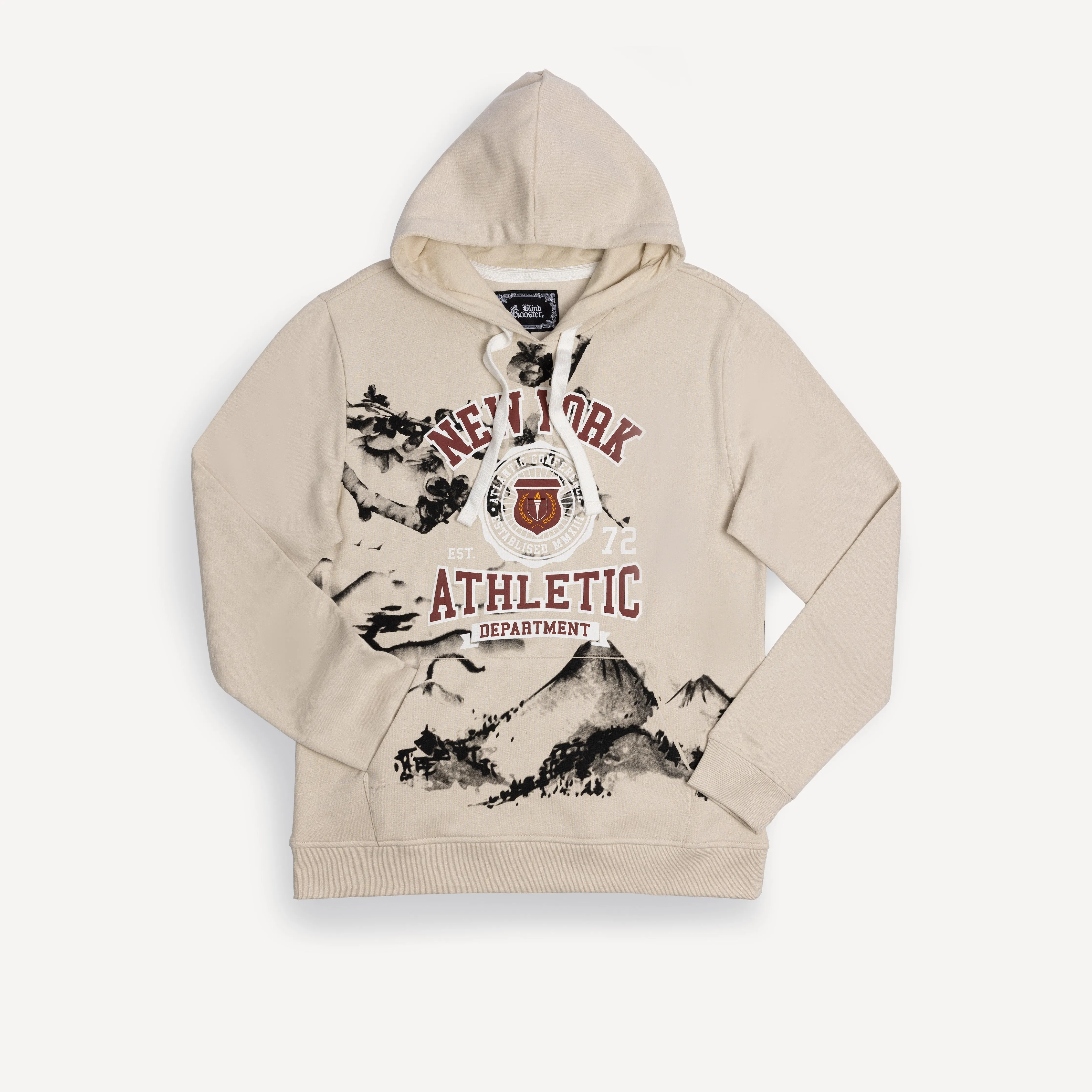 Graphic Wraparound Hoodie - Oatmeal / New York