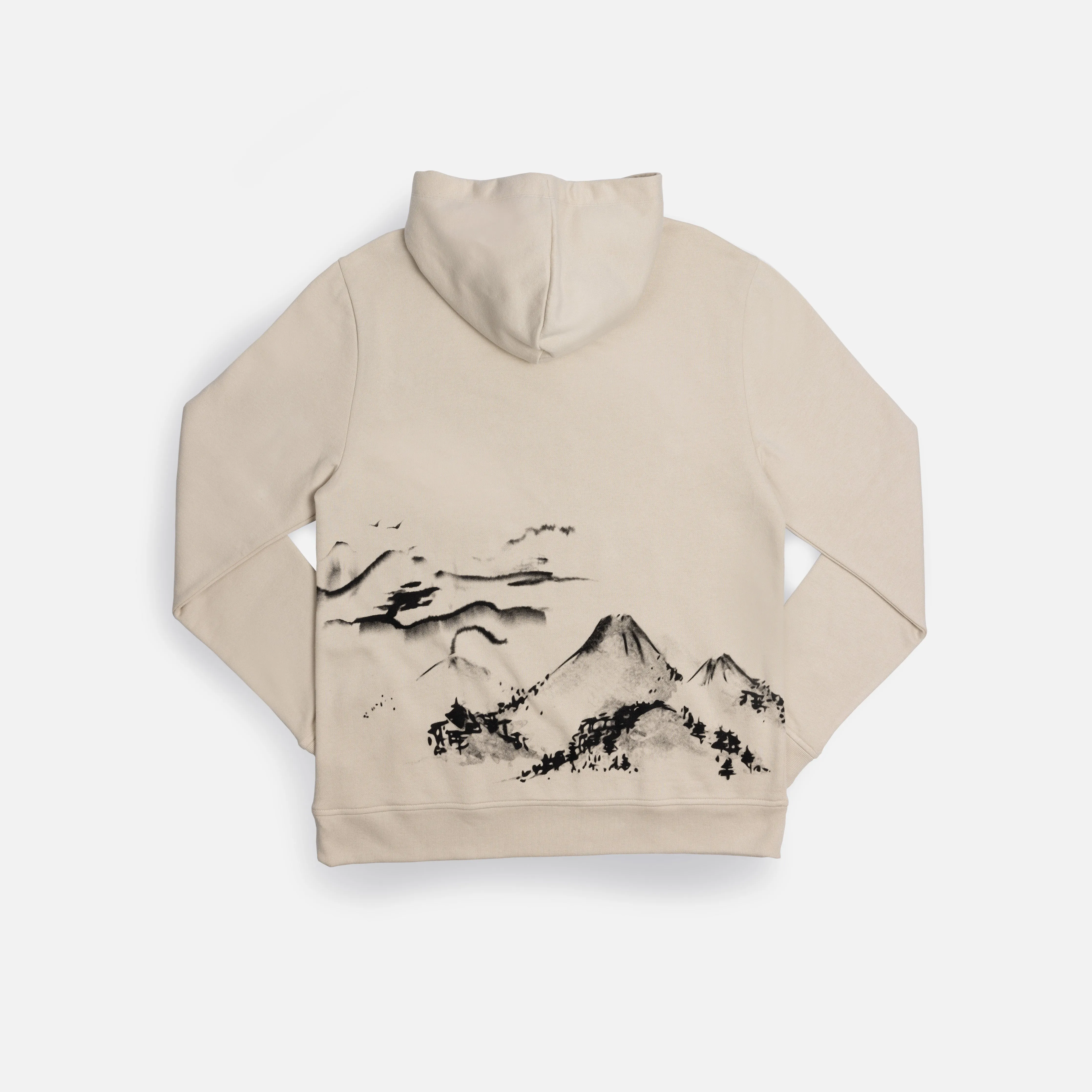 Graphic Wraparound Hoodie - Oatmeal / New York