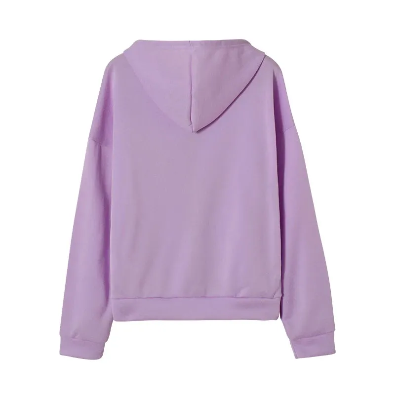 Gray Oversize Hooded Zip-Up Sweatshirt