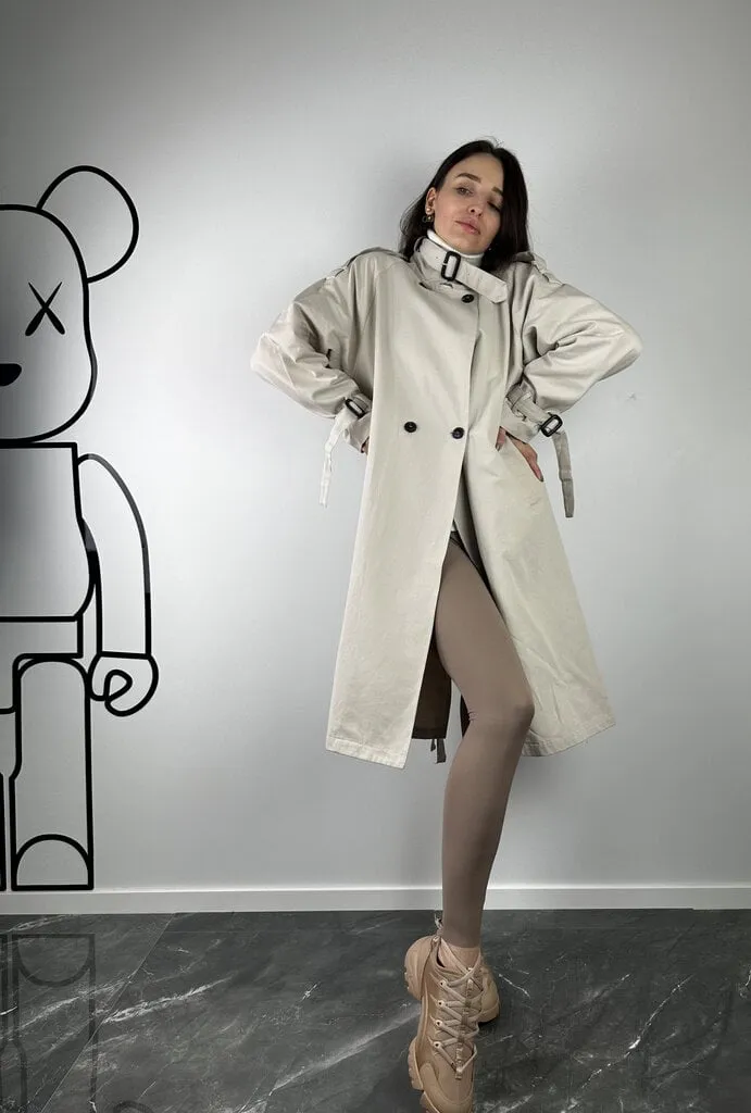Grey Classical trench coat
