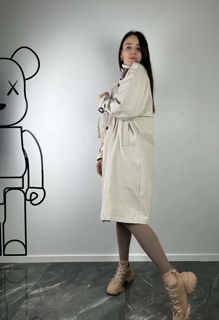 Grey Classical trench coat