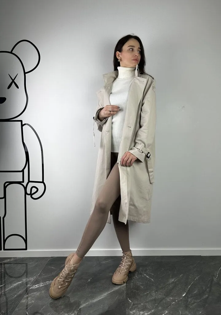 Grey Classical trench coat