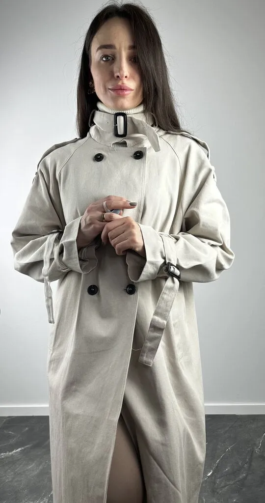 Grey Classical trench coat