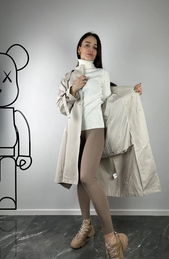 Grey Classical trench coat