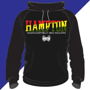 Hampton U | RASTA Colors Black Unisex Hoodies (**)