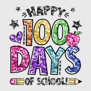 Happy 100 Days Of School Stars Transfer
