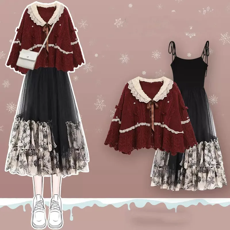 Harajuku sweater   skirt two piece suit  UB96014