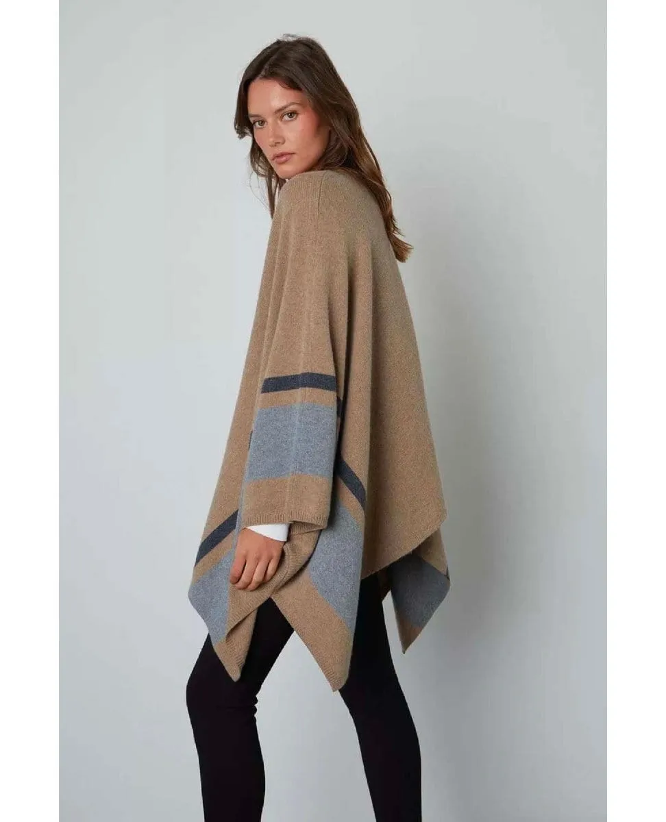 Harper Open Front Poncho Oatmeal