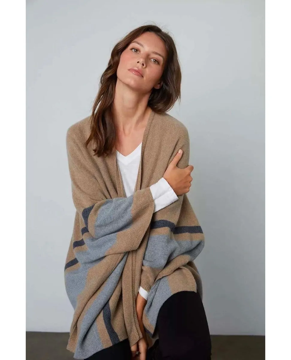 Harper Open Front Poncho Oatmeal