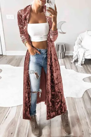 Hazel Blues® |  Open Front Long Sleeve Longline Cardigan