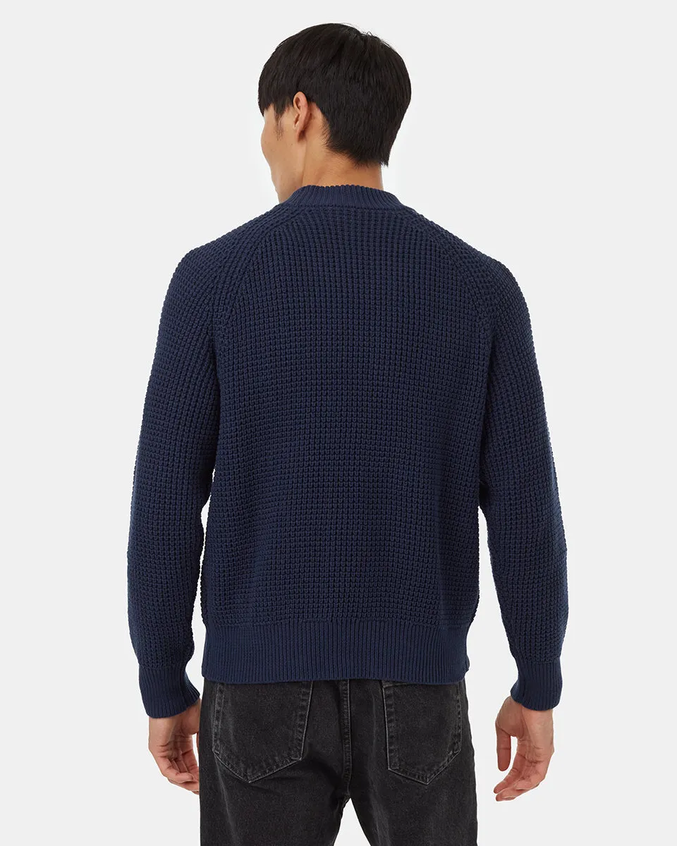 Highline Mock Neck Waffle Crew